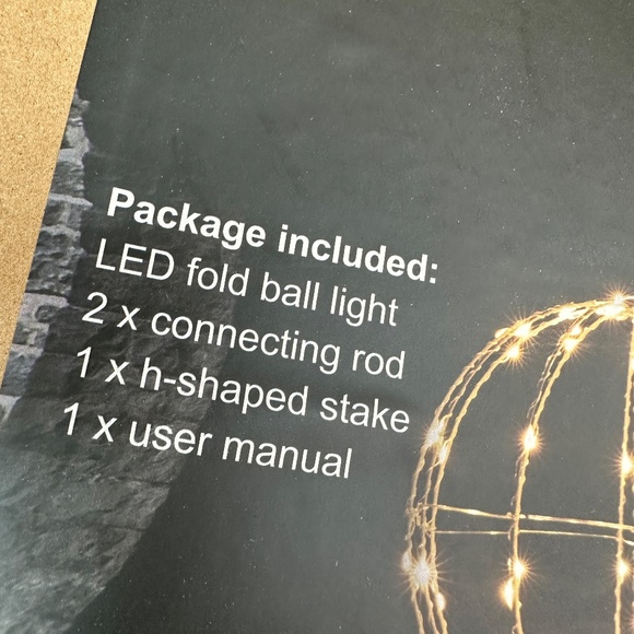 LED 11" Fold Ball Light Hanging Or Ground Stake - Picture 5 of 5